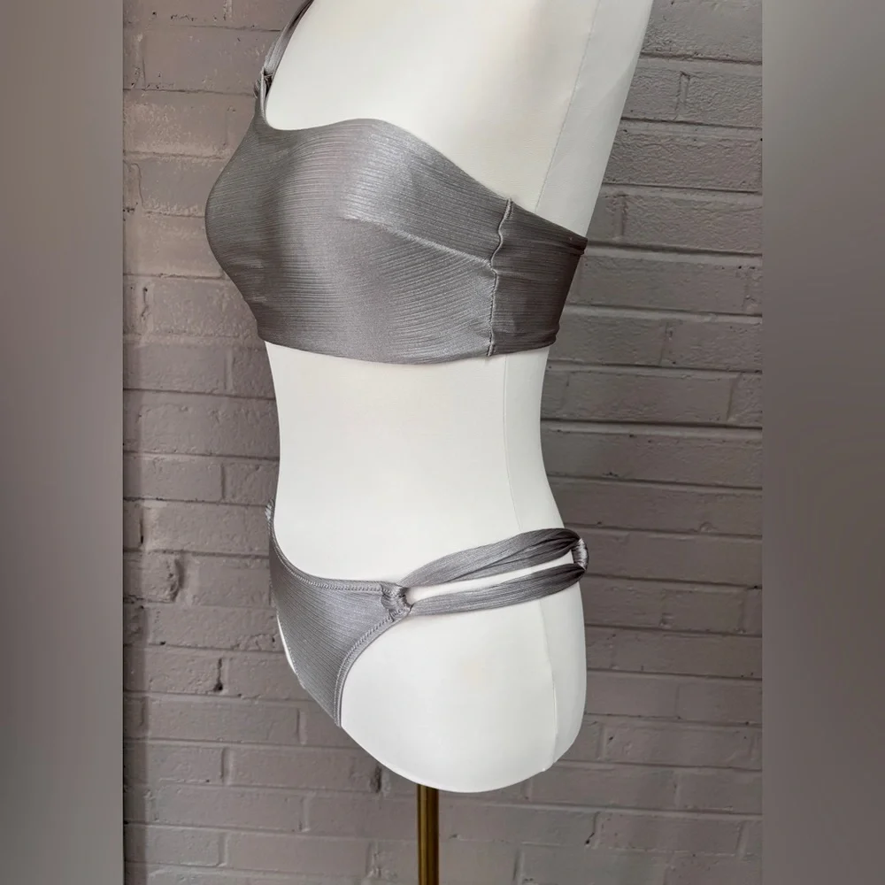 H&M pewter silver bikini 6 -Small